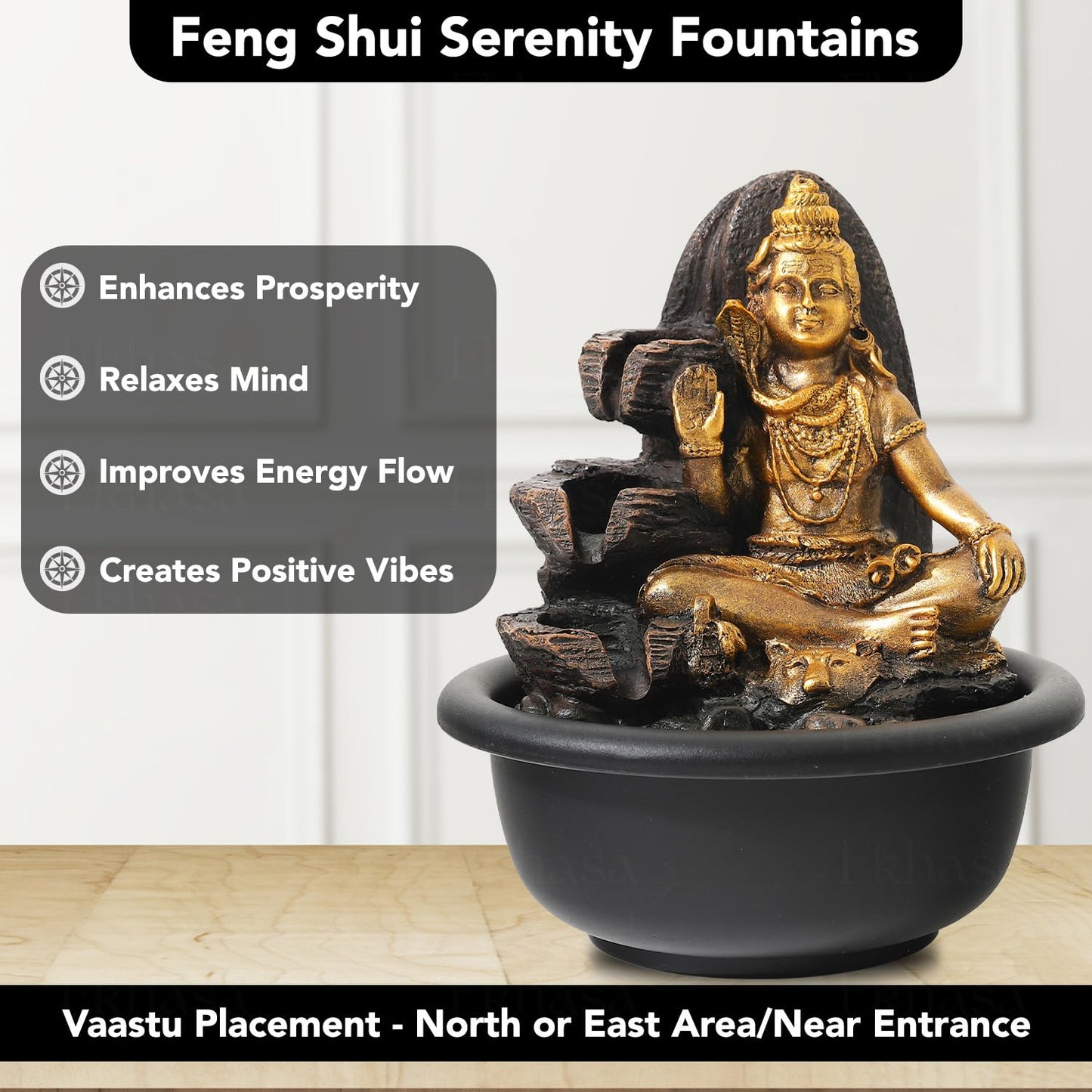 Ekhasa grey mini fountain - Ideal for balcony decoration