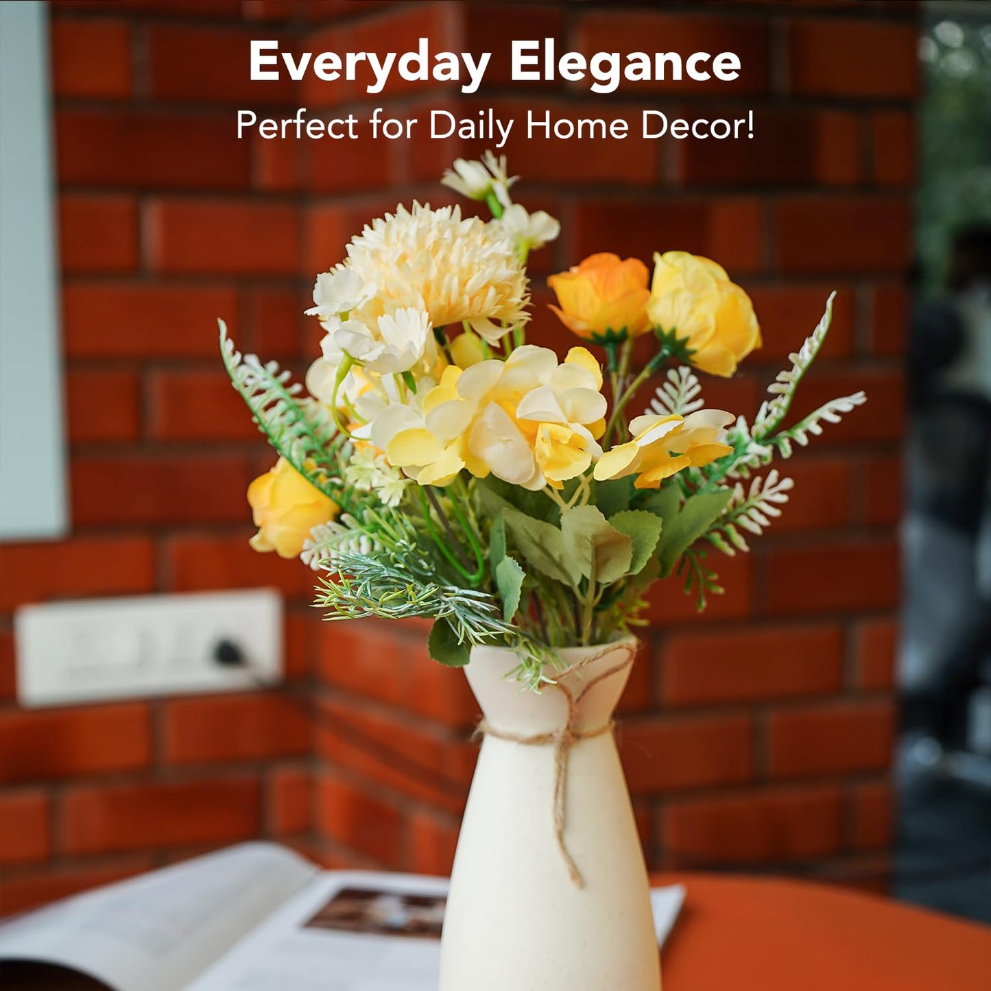 Ekhasa orange rose artificial flowers - wedding decor