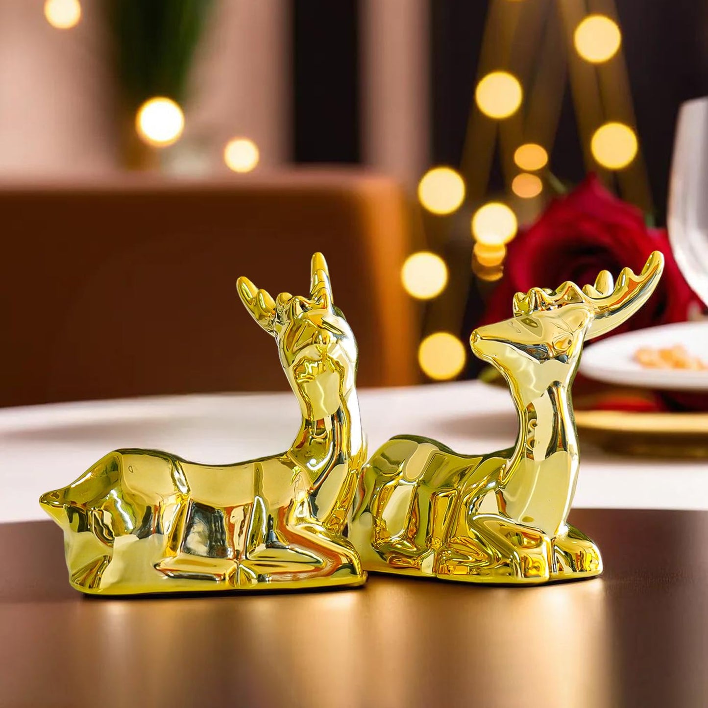 Ekhasa Golden Deer Showpieces - Living room decoration