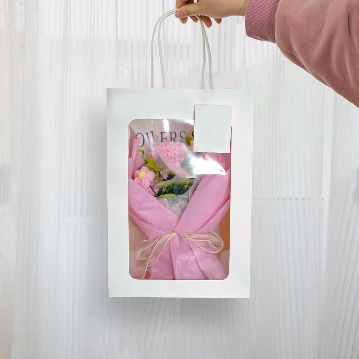 Ekhasa pink rose crochet bouquet - Eco-friendly decoration