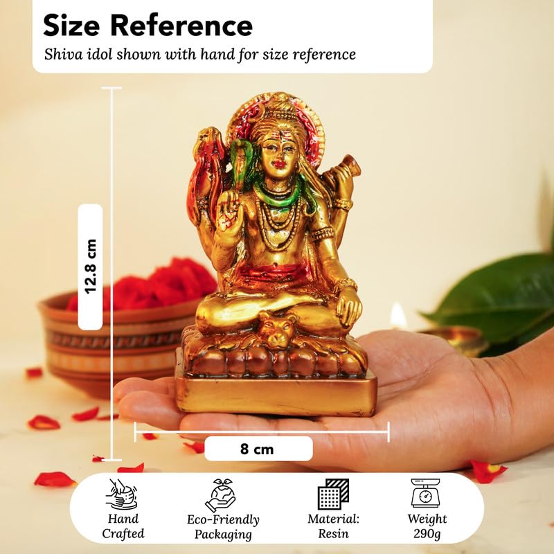 Ekhasa Lord Shiva Marble Dust Idol - Office Decor