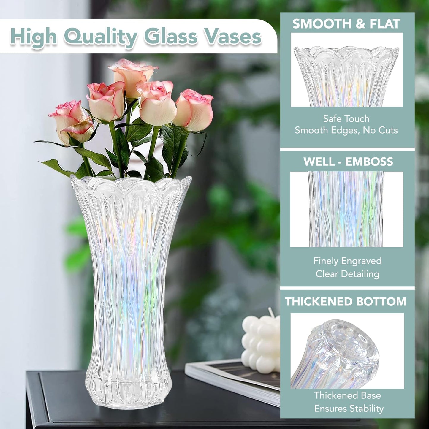 Ekhasa multicolor glass vase - bathroom decor