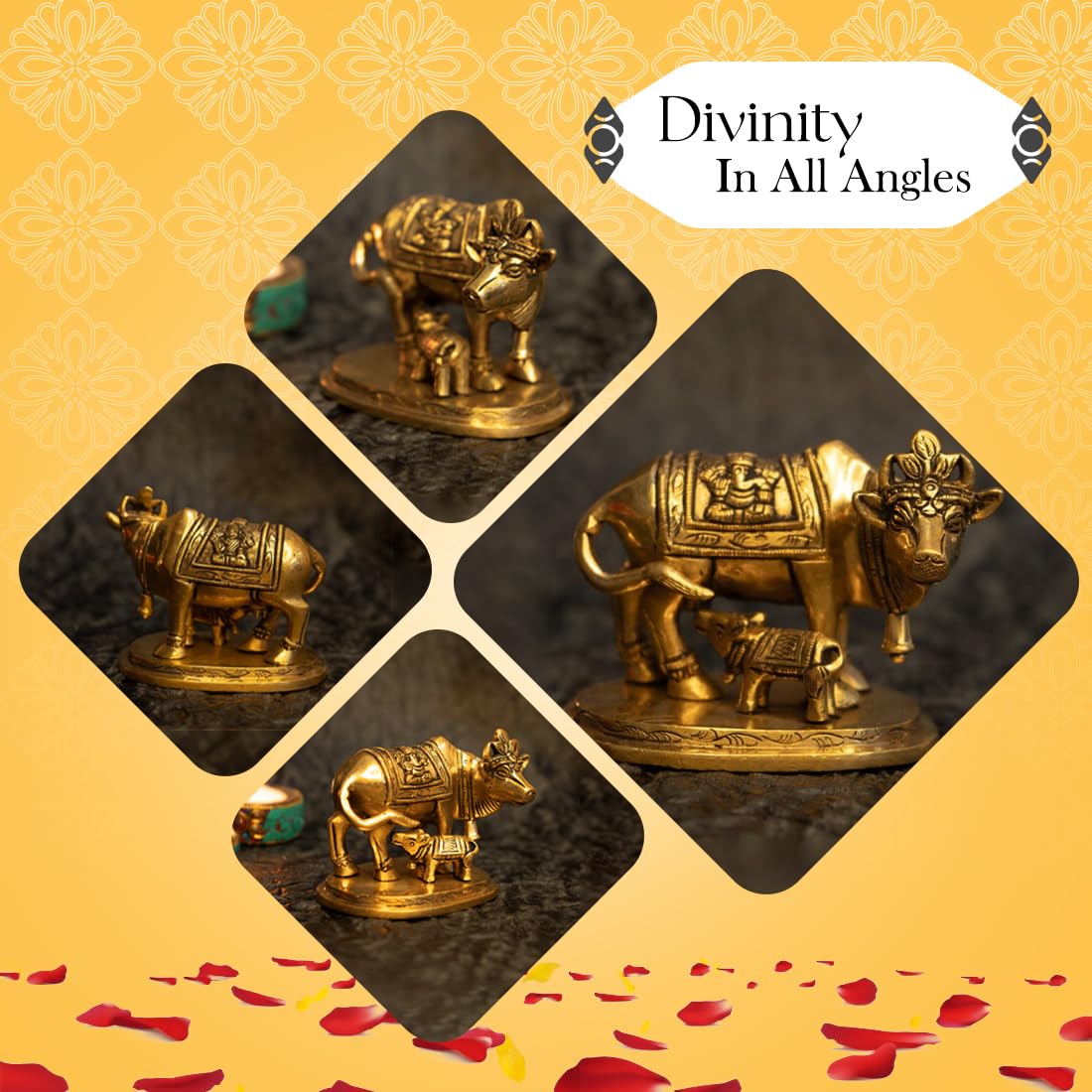 Ekhasa Kamdhenu Cow Figurine - Diwali Home Decor