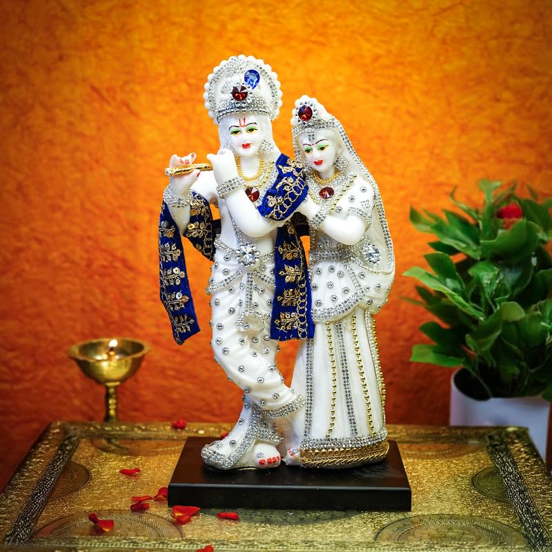 Ekhasa White Radha Krishna Statue - Blessings for Home
