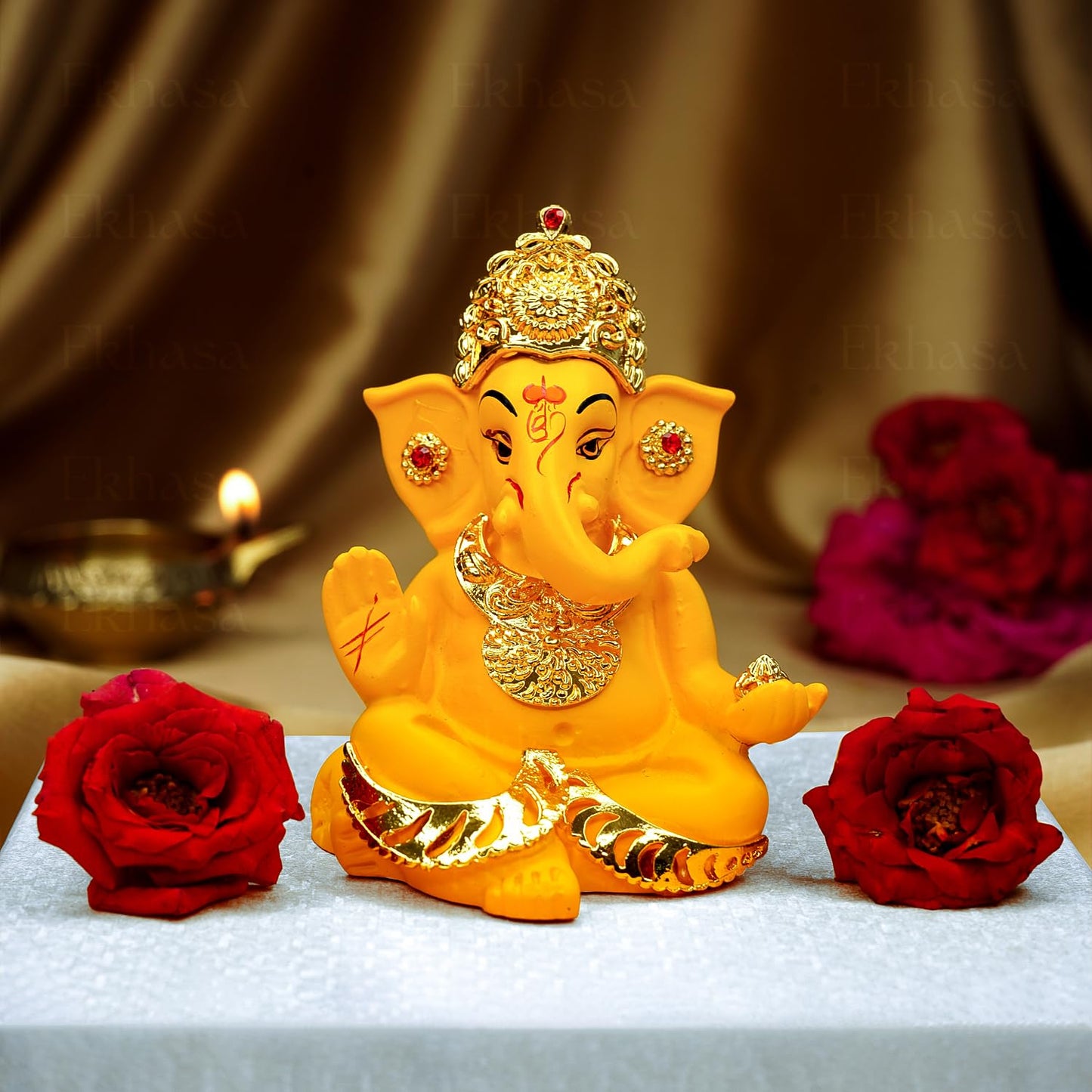 Ekhasa Ganesh Idol - Durable poly resin craftsmanship