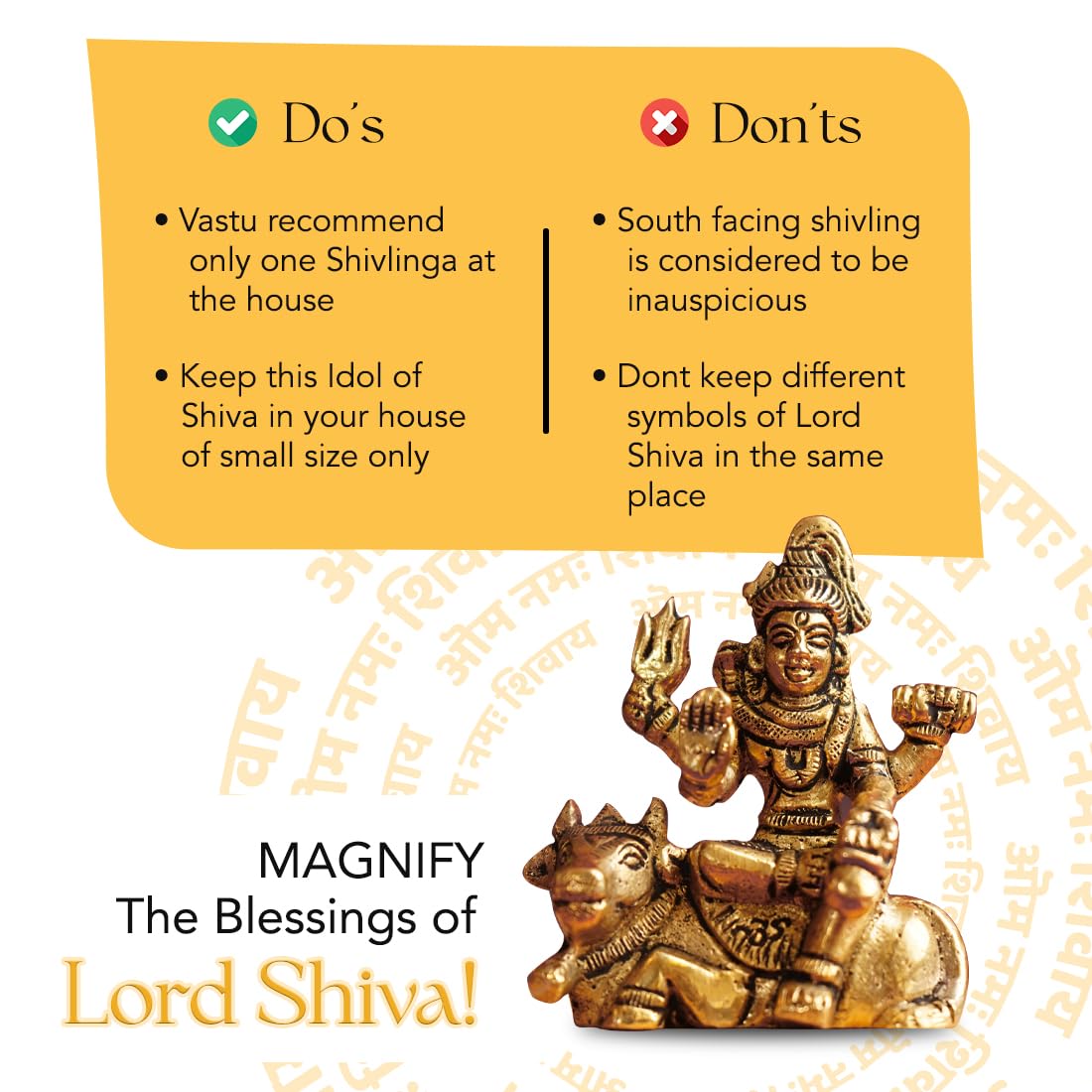 Ekhasa brass lord shiva idol - home decor