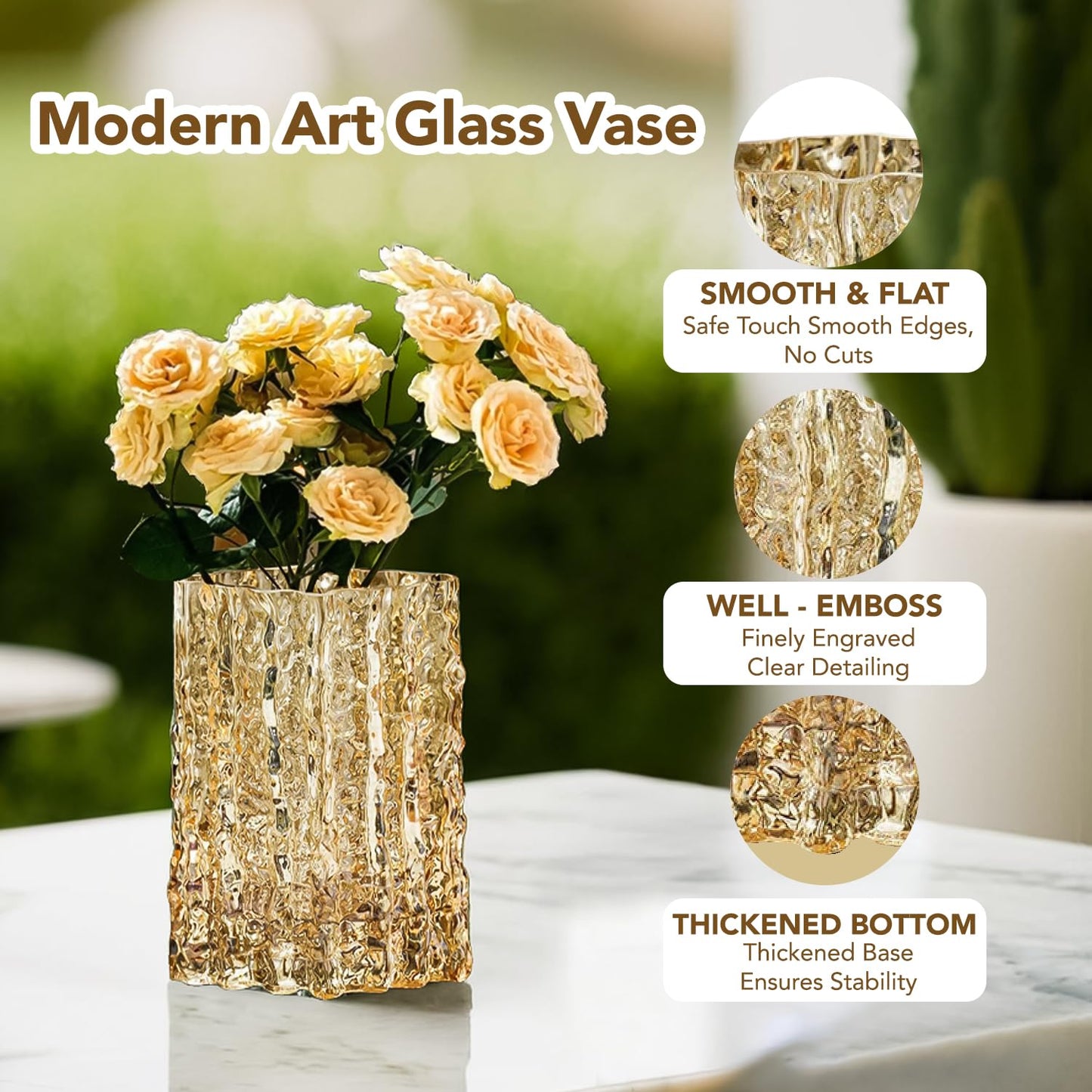 Ekhasa crystal glass vase - Center table decoration