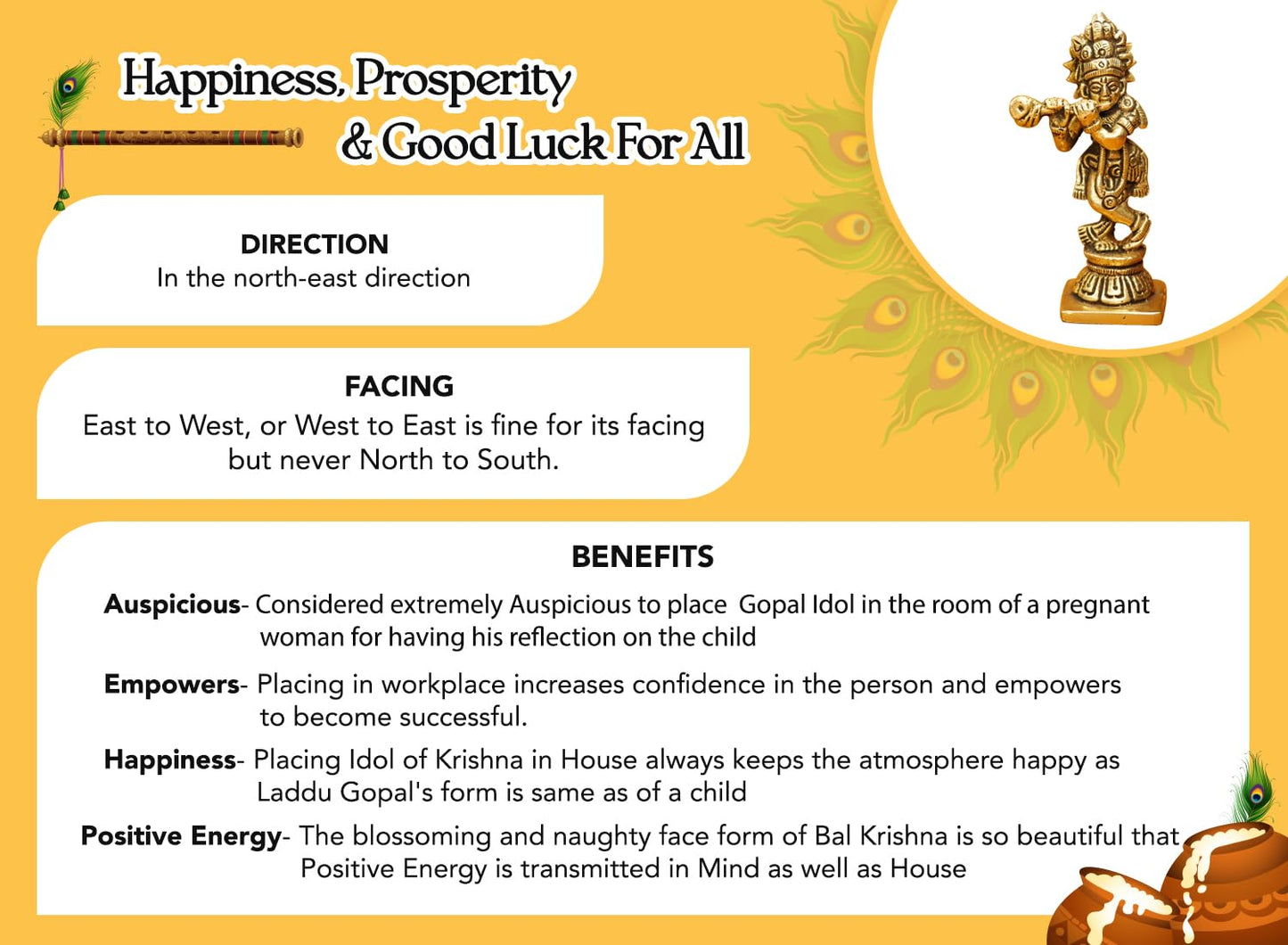 Ekhasa Krishna Idol - Home Decor