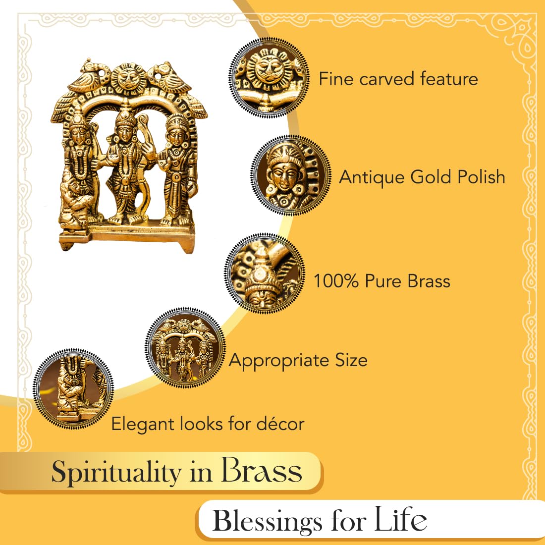 Ekhasa Brass Ram Darbar Idol - Spiritual Gift