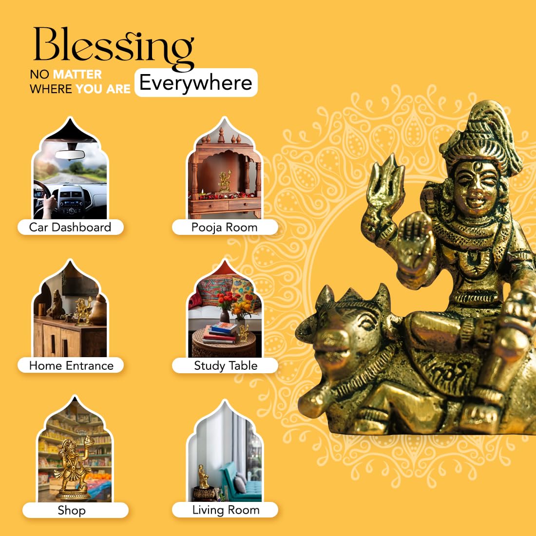 Ekhasa shiva with nandi - spiritual gift