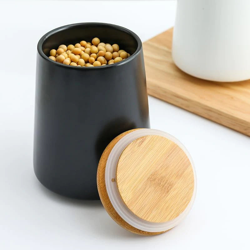 Sustainable Storage Solutions: Eco-Friendly Ceramic Jars with Bamboo Lids