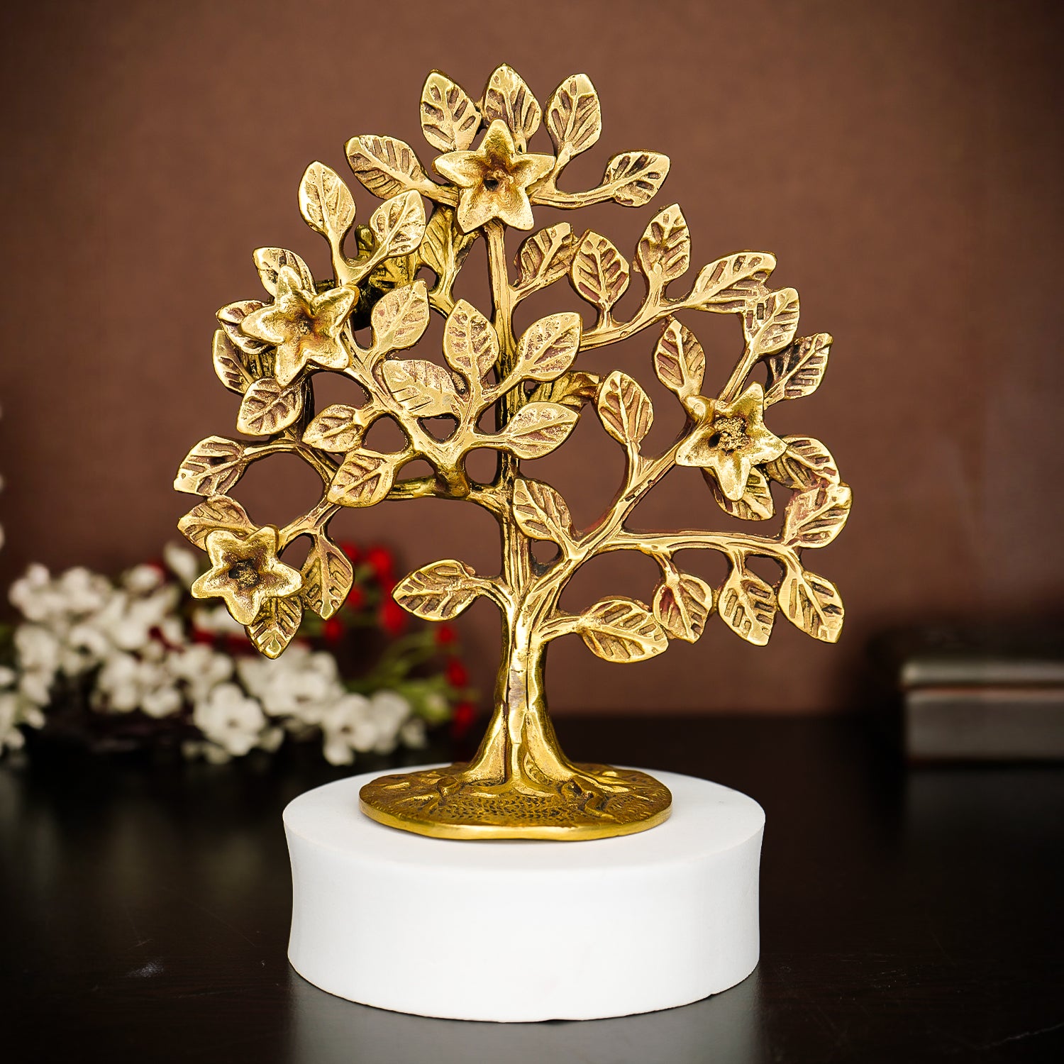 Brass Kalpavriksha Tree Showpiece for Home Decor & Gifting