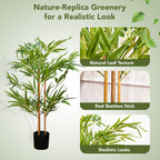 Bamboo Artificial Plant with Pot for Home & Office Decor