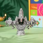 999 Silver Plated Tirupati Balaji Venkateshwara Idol with Gift Box for Housewarming, Wedding & Gifting