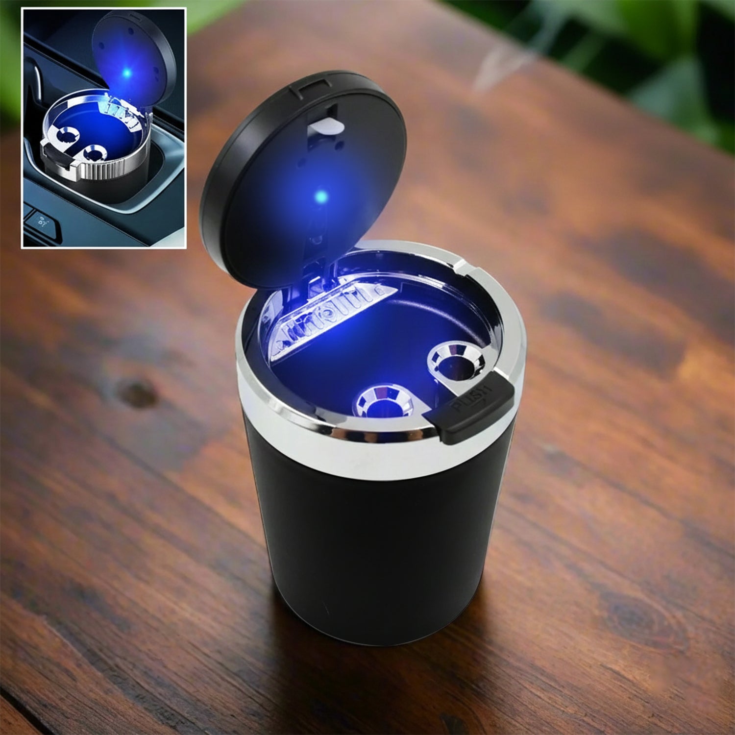 Ashtray with LED lights for Car Dashboard