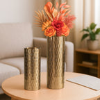 Metal Flower Vase Set od 2 for Home Decor, Office & Gifting