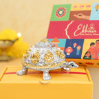 999 Silver Plated Ashtalakshmi Tortoise Idol with Gift Box for Housewarming , Wedding, Vastu & Gifting