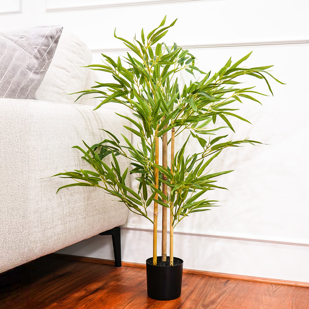 Bamboo Artificial Plant with Pot for Home & Office Decor