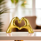 Resin Heart Shaped Love Hands Showpiece for Home Decor & Living Room Decoration