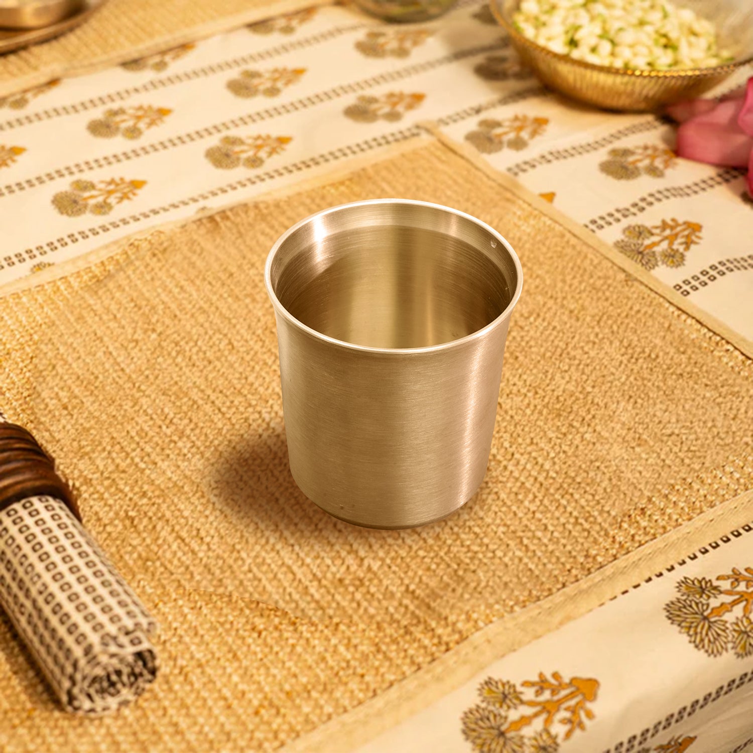 Pure Bronze Kansa Glass for Kitchen Use & Traditional Dining (Size - 200ML)