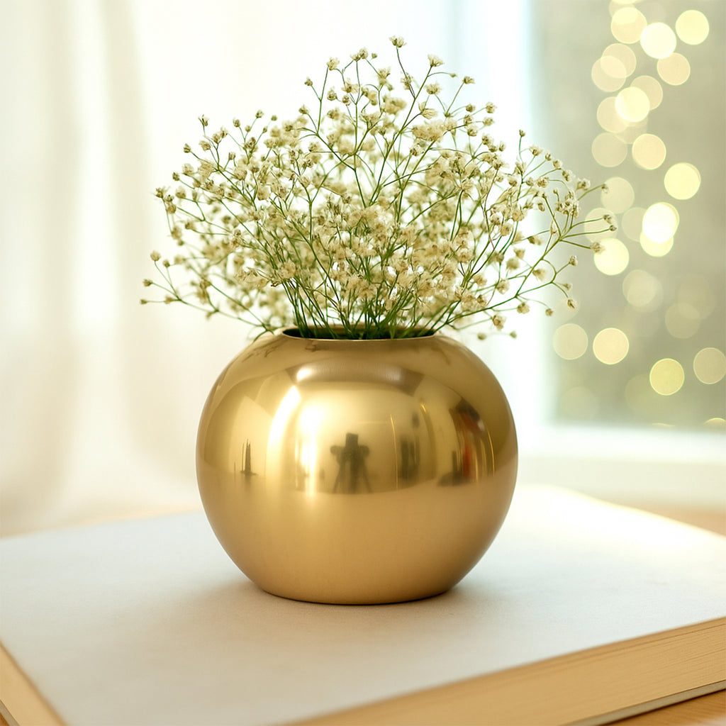 Metal Flower Vase for Home Decor, Living Room & Gifting