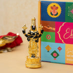 24K Gold Plated Tirupati Balaji Venkateshwara Idol with Gift Box for Housewarming, Wedding & Gifting