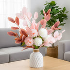 Ceramic Artificial Flowers with Vase for Home Decor & Gifting