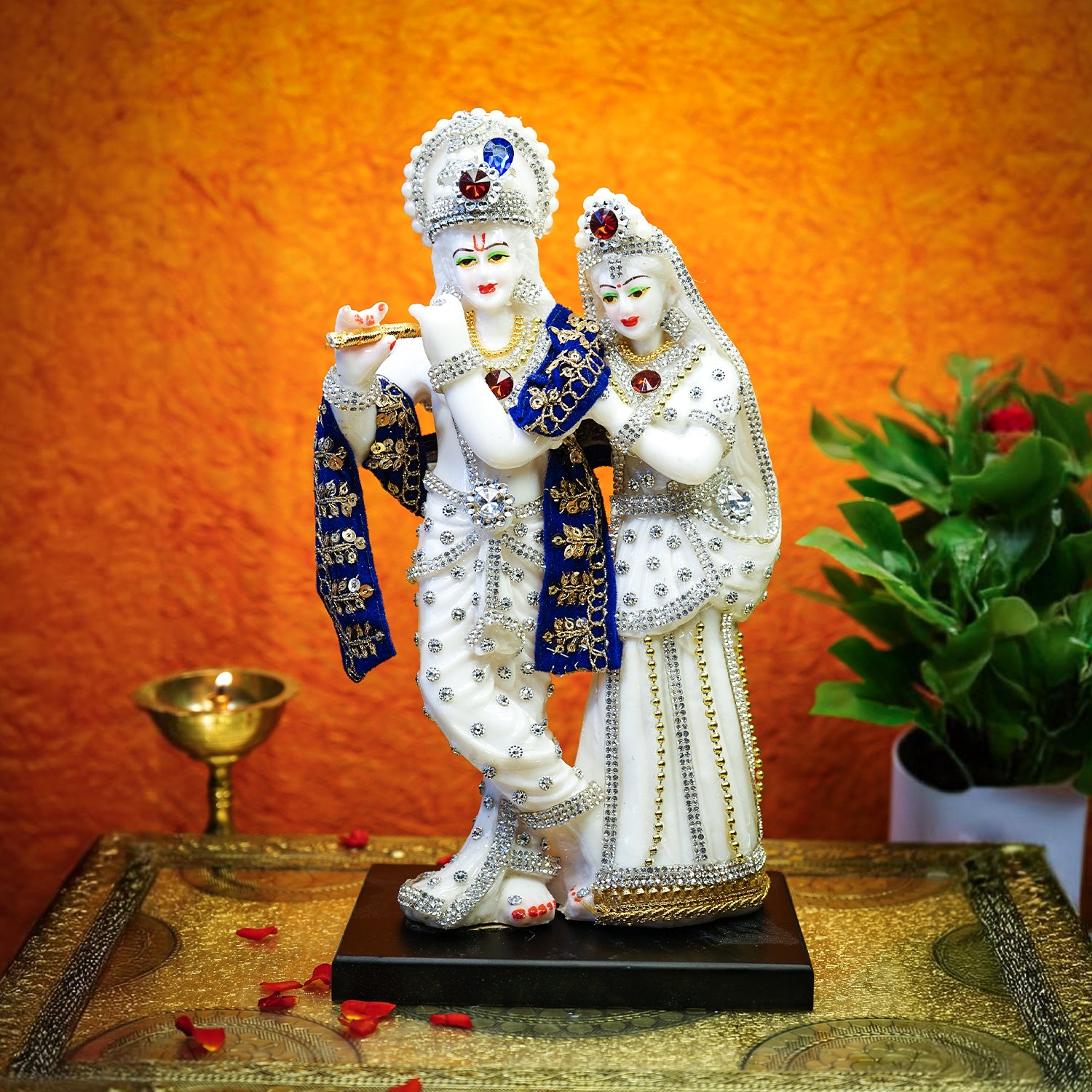 Radha Krishna idol for Home Decor (Size- 8 Inch)