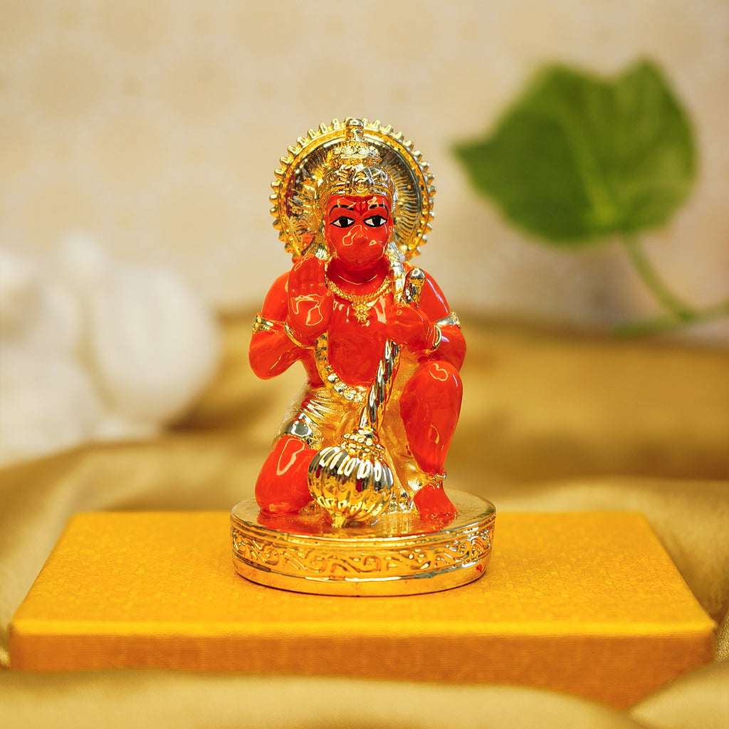 Resin Hanuman Idol for Home Puja, Office Desk & Car Dashboard