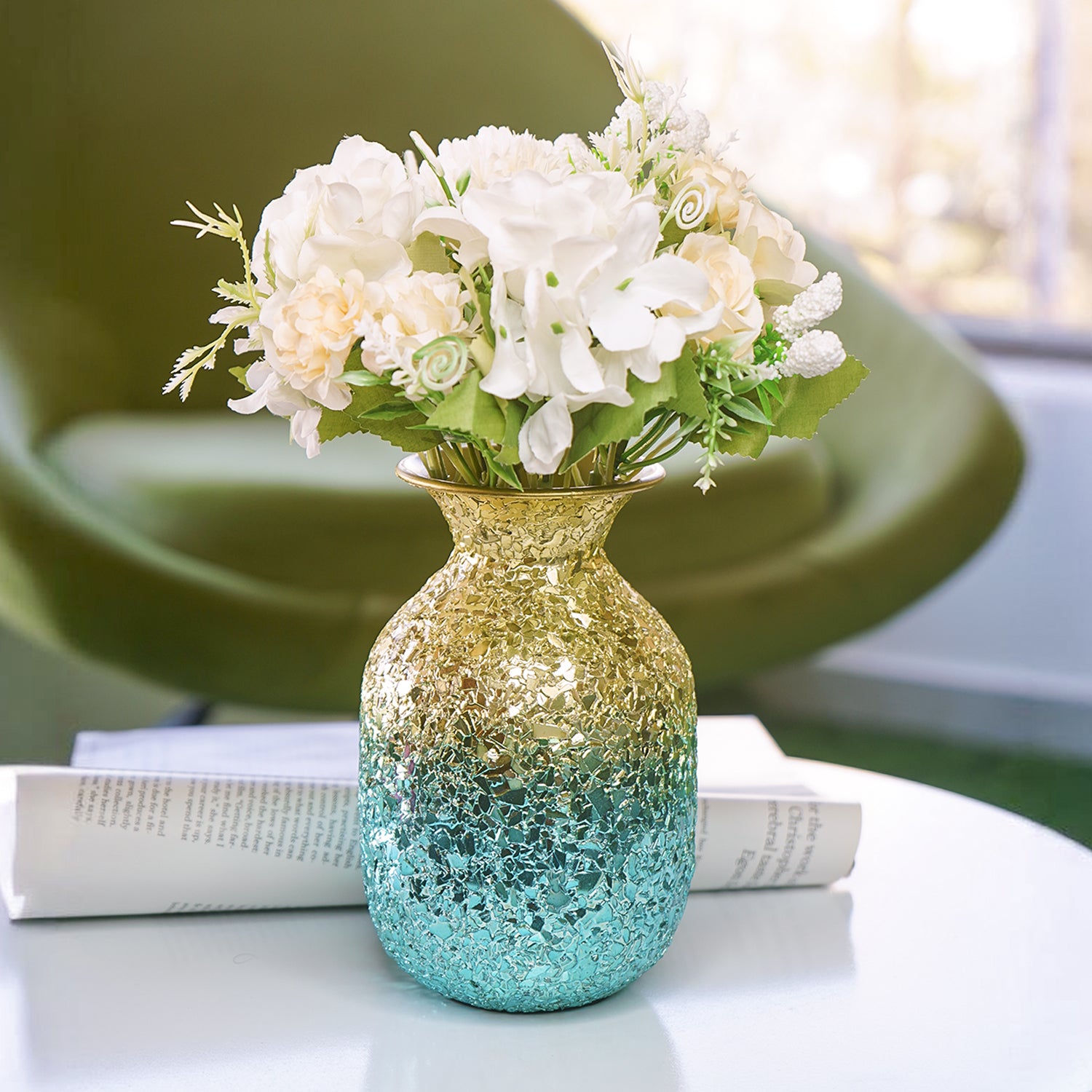 Multicolor Metal Flower Vase for Home Decor & Table Decoration