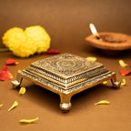 Pure Brass Chowki for God Idols & Puja Decoration