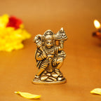 Brass Hanuman Idol for Car Dashboard, Office Desk & Home Decor ( Size - 6cm)