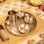 Bronze Kansa Thali Set of 6 Pieces for Home, Dining & Gifting