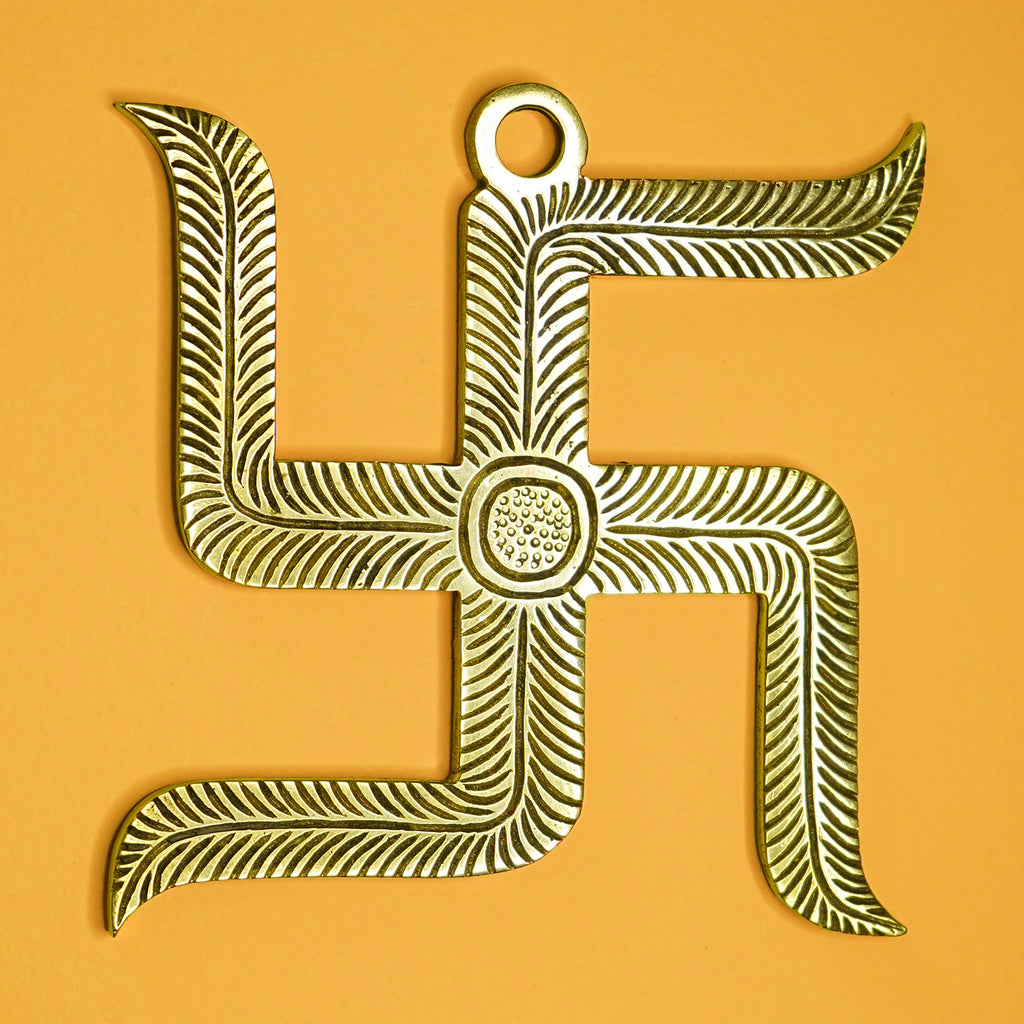 Brass Swastik Wall Hanging Yantra for Home Decor & Gifting