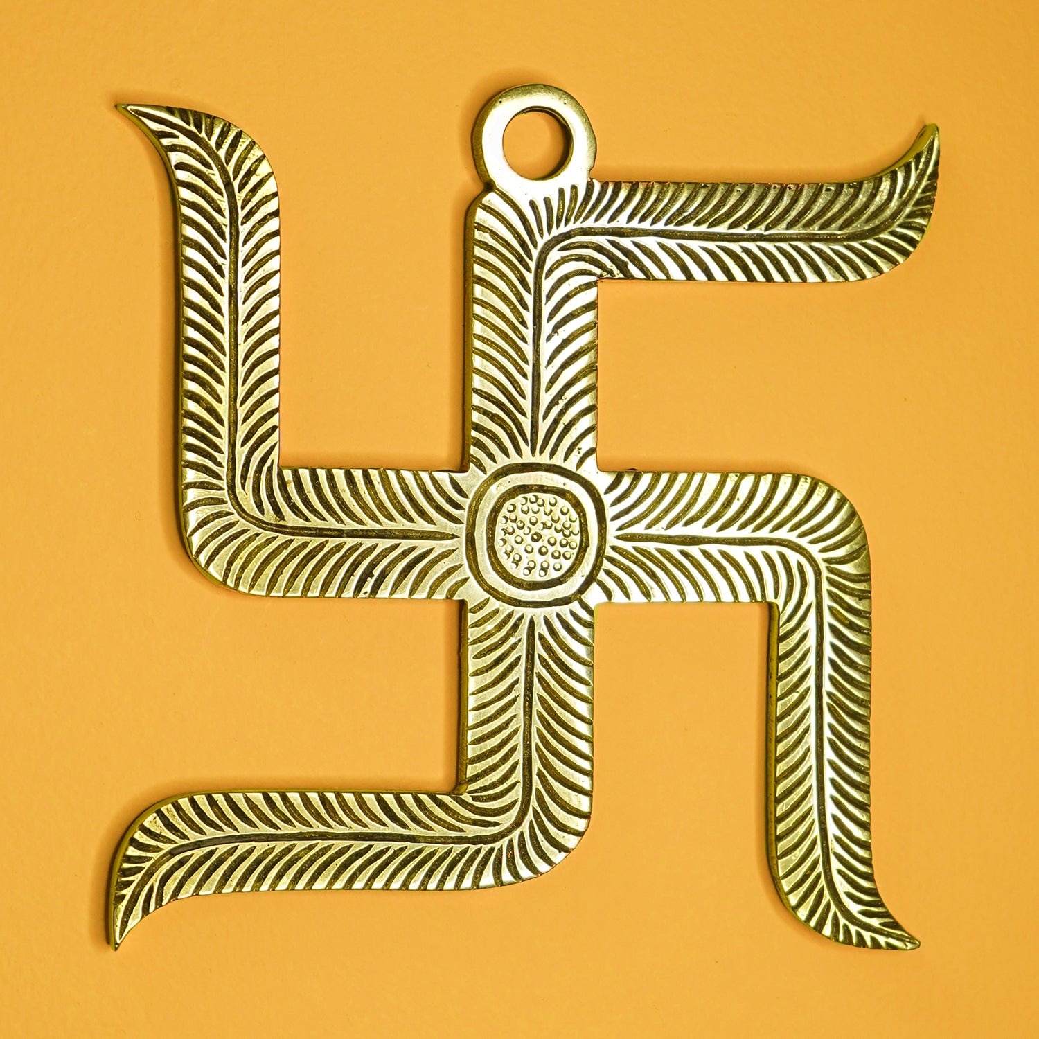 Brass Swastik Wall Hanging Yantra for Home Decor & Gifting