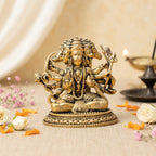 Brass Panchmukhi Hanuman Idol for Pooja & Home Decor