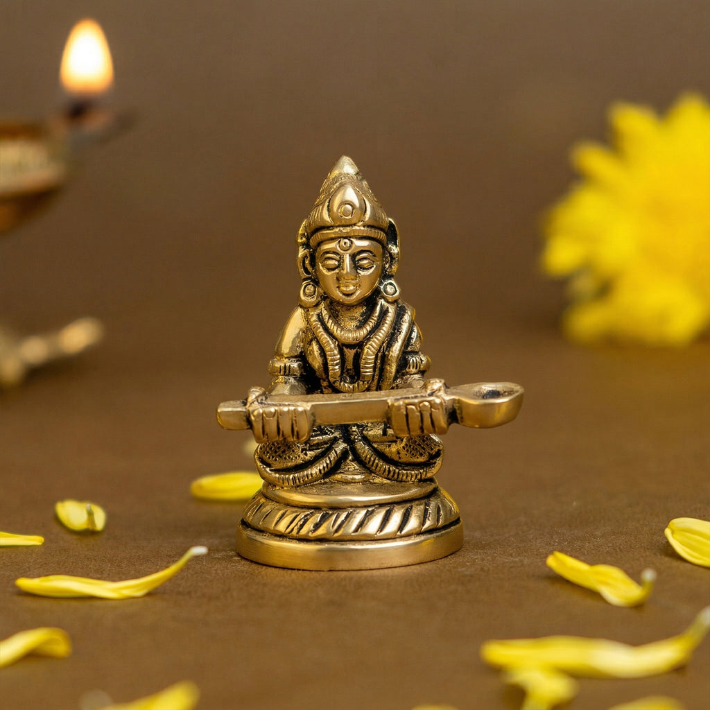 Brass Annapurna Devi Idol for Home Temple, Kitchen, Restaurant & Office Decor