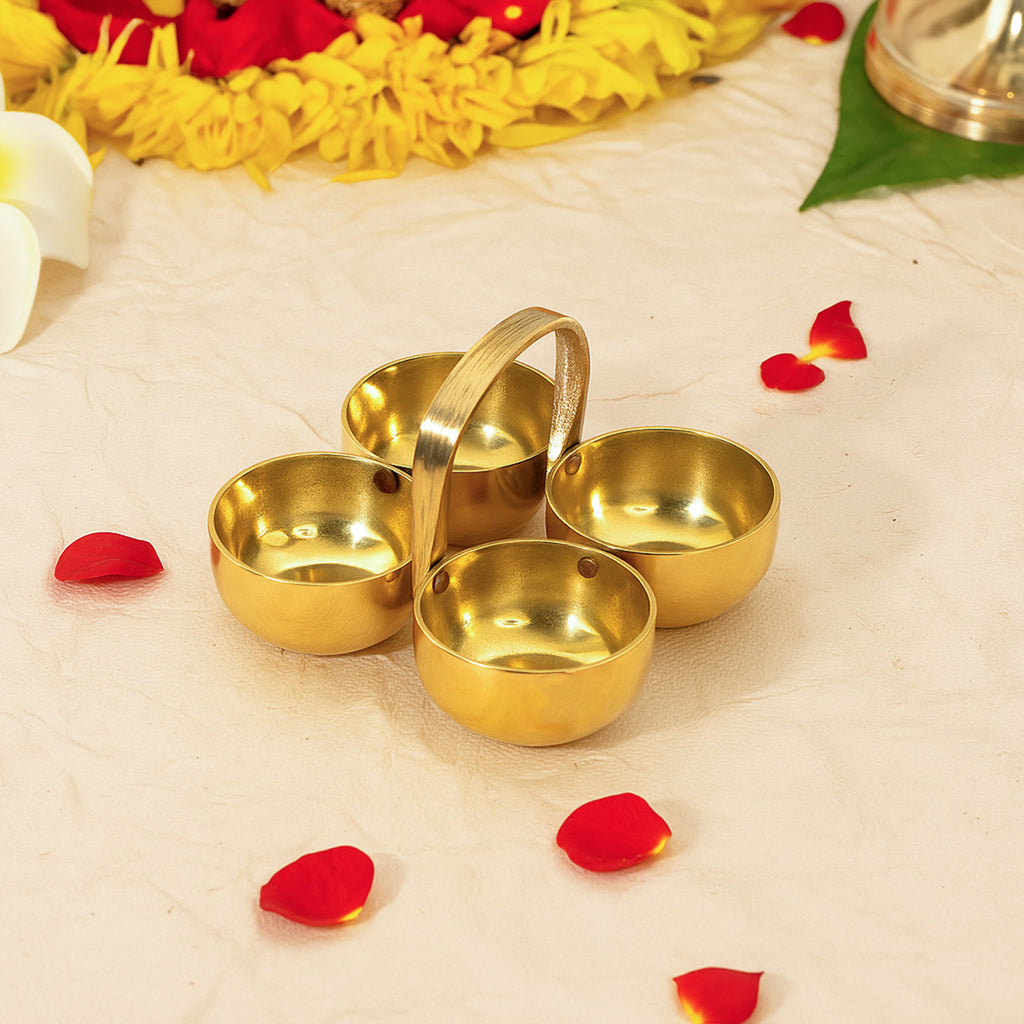 Brass Katori Pooja Set for Puja & Spiritual Rituals