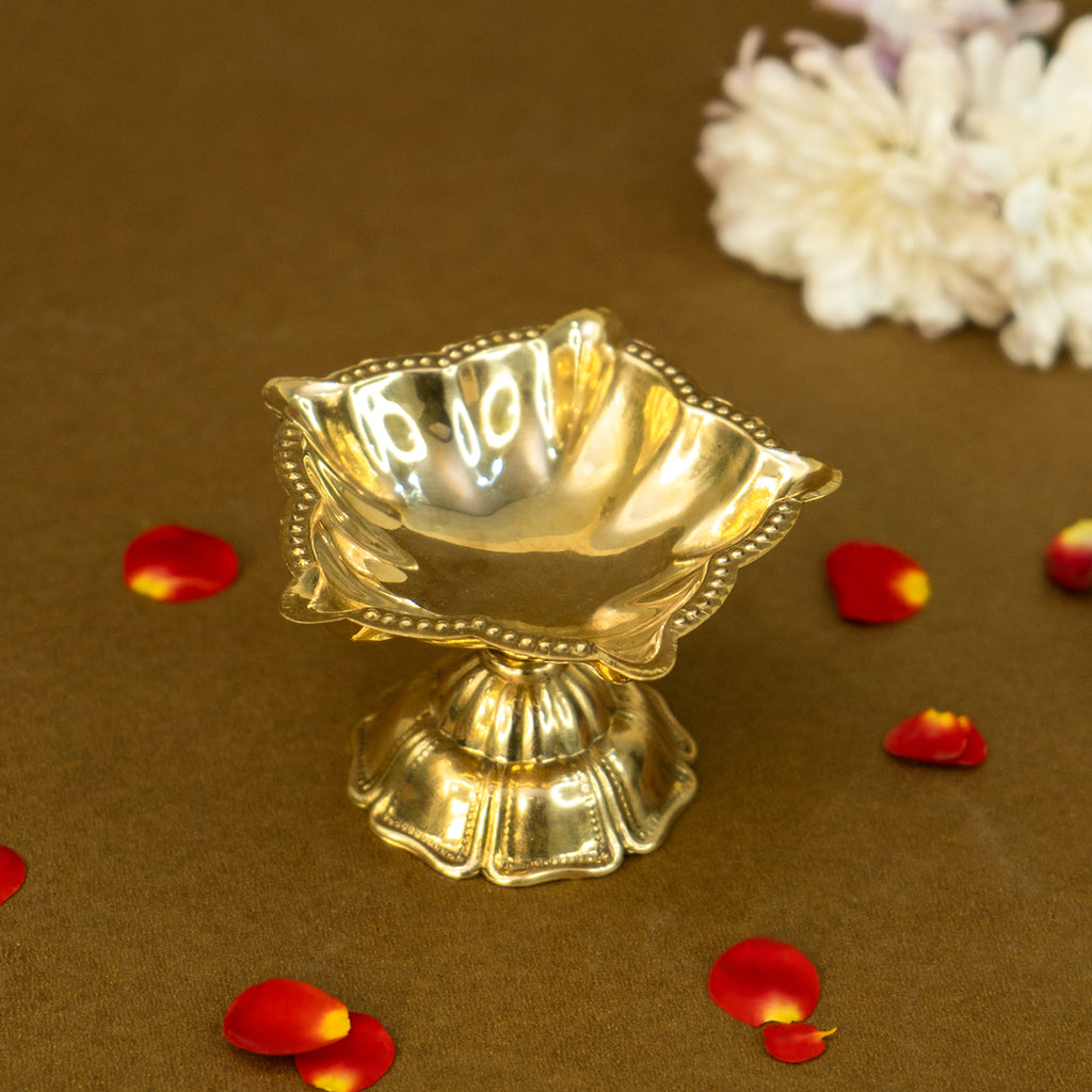 Brass Panchdeep Diya for Pooja & Home Decor