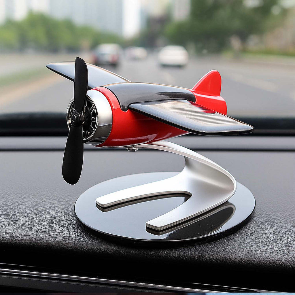 Solar Powered Airplane Freshener for Car Dashboard