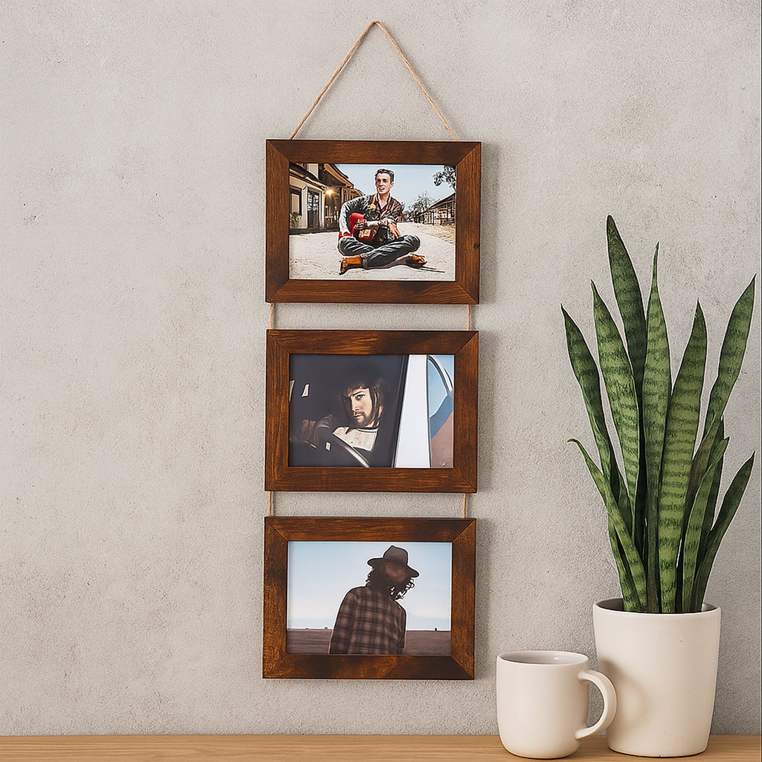 Wooden Wall Hanging Photo Frame for Home Decor