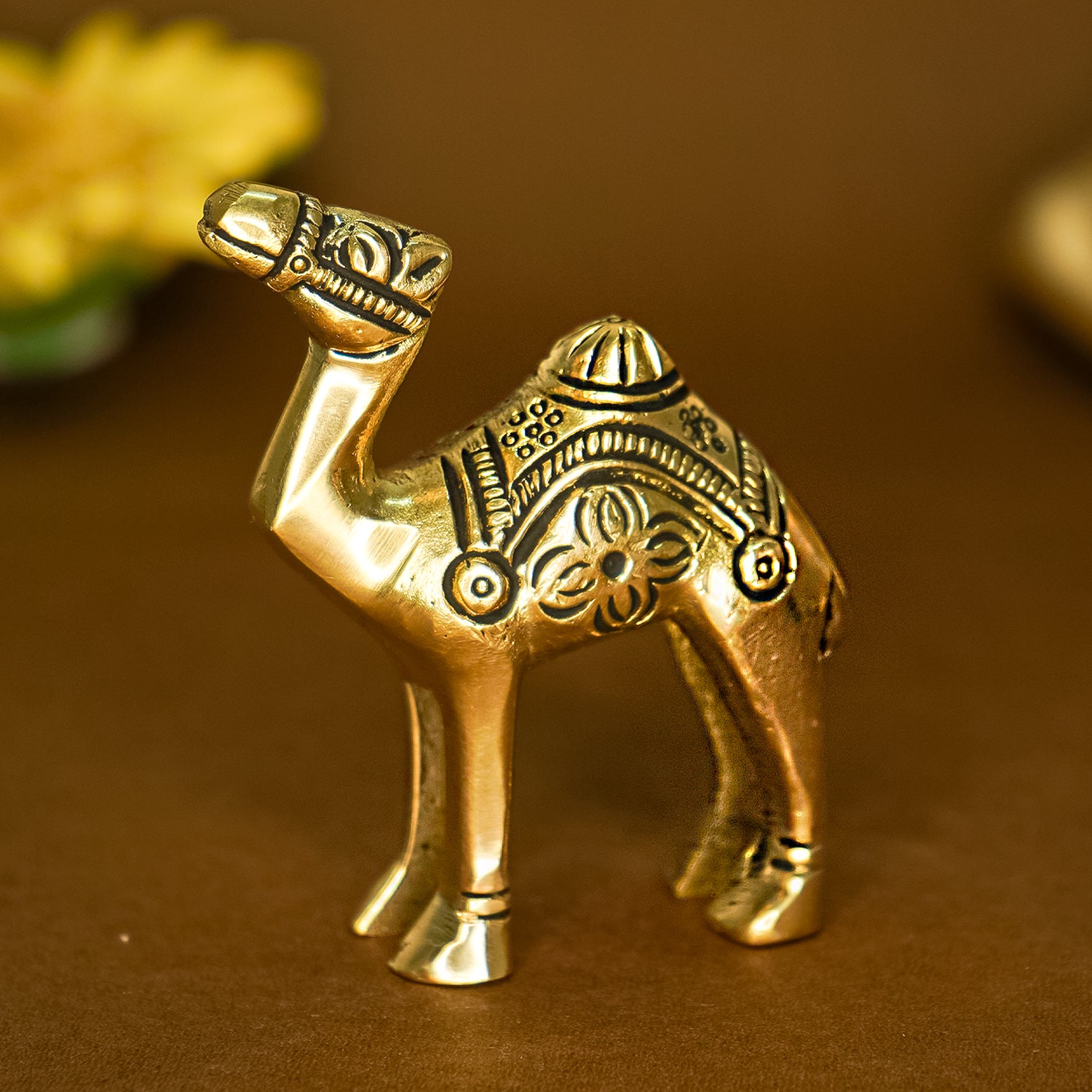 Pure Brass Camel Showpiece for Home, Office & Table Decor