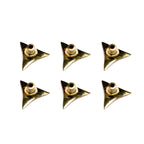 Brass Wick Holders for Oil Lamp & Diya (Set of 6)