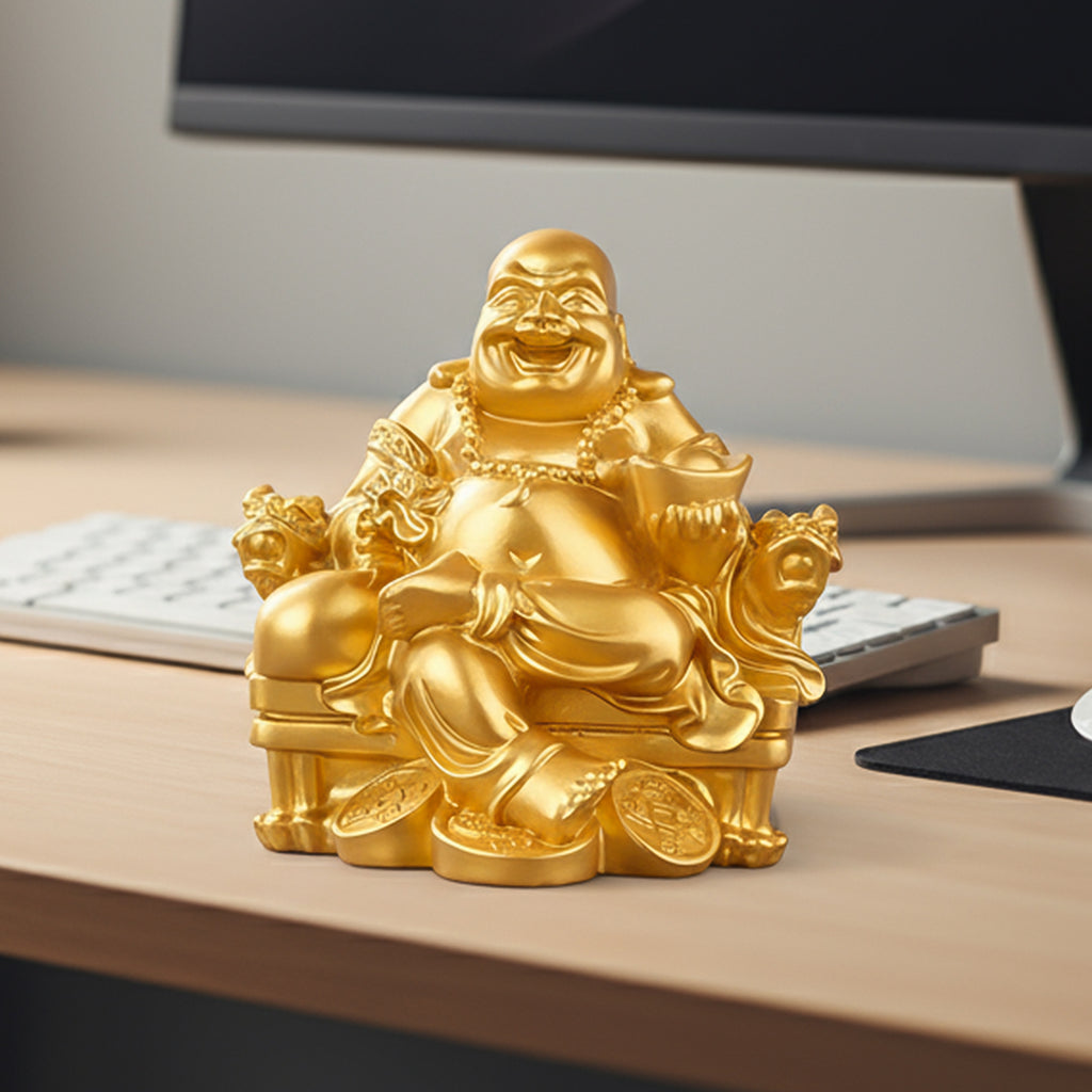 Laughing Buddha Showpiece for Home Decor, Vastu Office Desk & Gifting