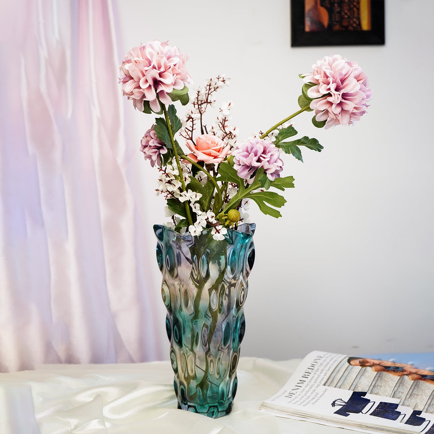 Crystal Glass Flower Vase for Home decor , Office & Premium Gift