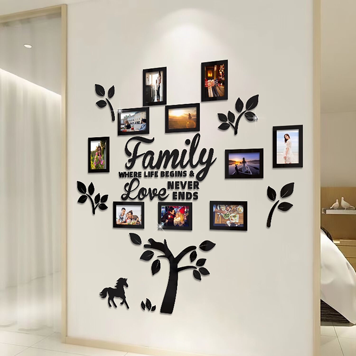 Acrylic Family Tree Wall Decor Photo Frame for Home Decor & Gifting
