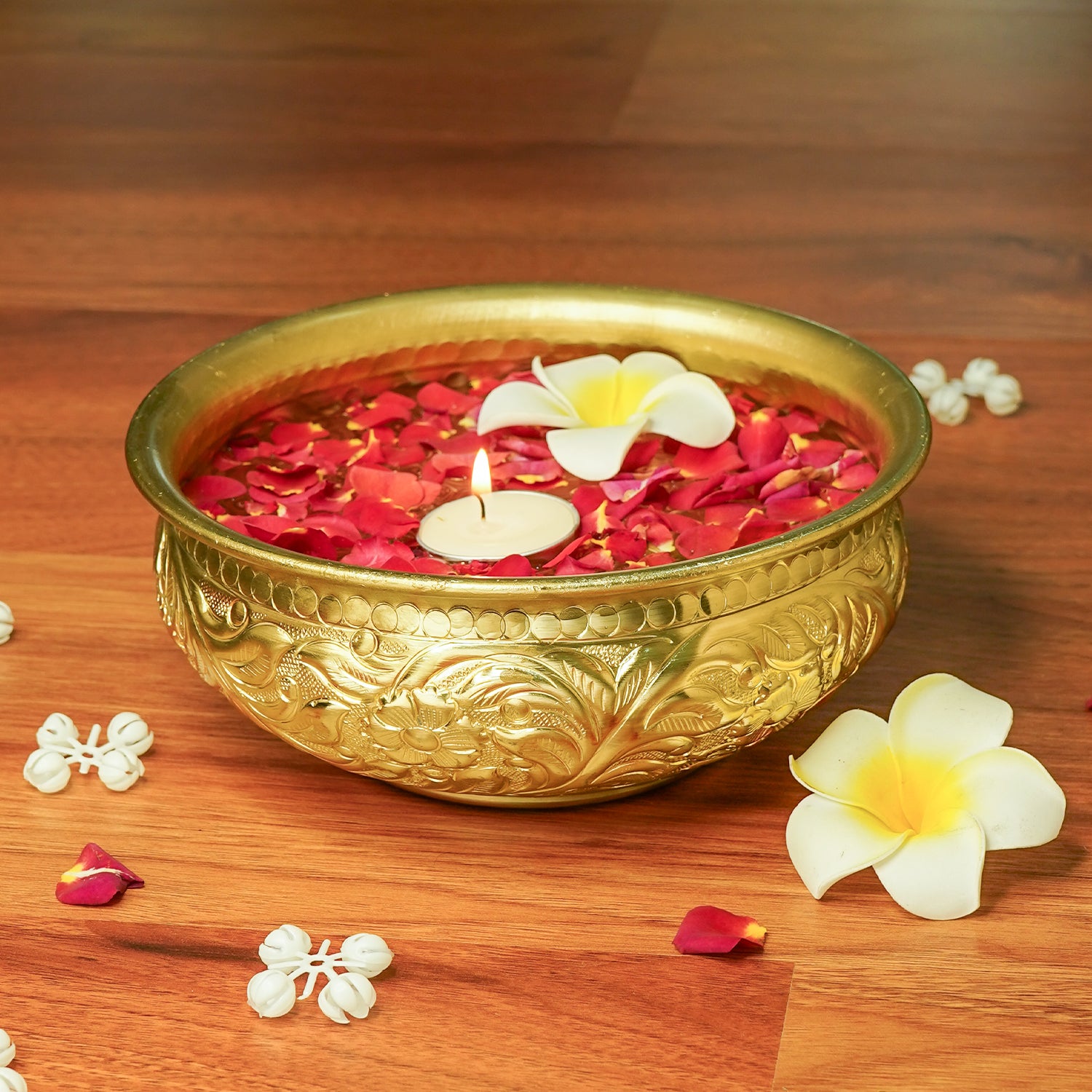 Aluminium Urli Bowl for Home Decor, Table Decor, Diwali Decoration & Gifting