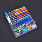 Crochet Beginner Kit with Hooks, Needles & Tools for DIY Craft Learning