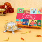 999 Silver Plated Ashtalakshmi Tortoise Idol with Gift Box for Housewarming , Wedding, Vastu & Gifting