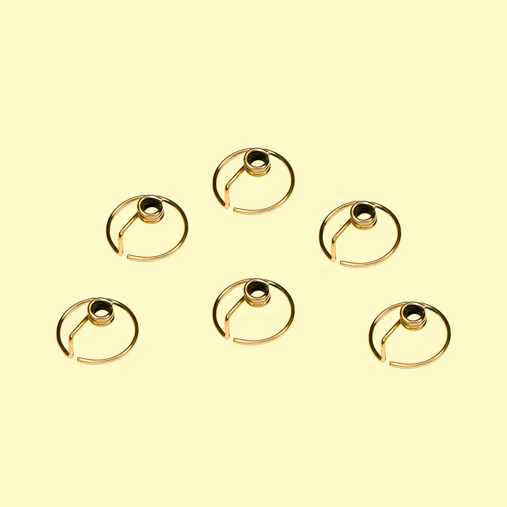 Brass Wick Holders for Oil Lamp & Diya (Set of 6)